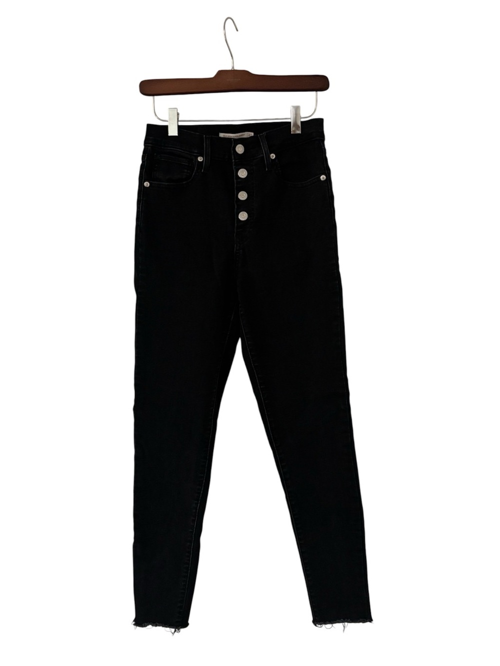 LEVI’s Mile High Rise Super Skinny Black Button Fly Jeans